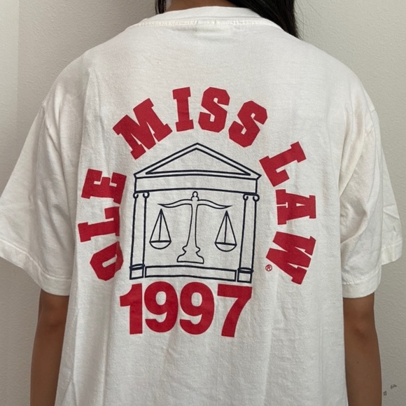 Other - Vintage Miss Ole Miss 1997 Law Graphic White Shirt